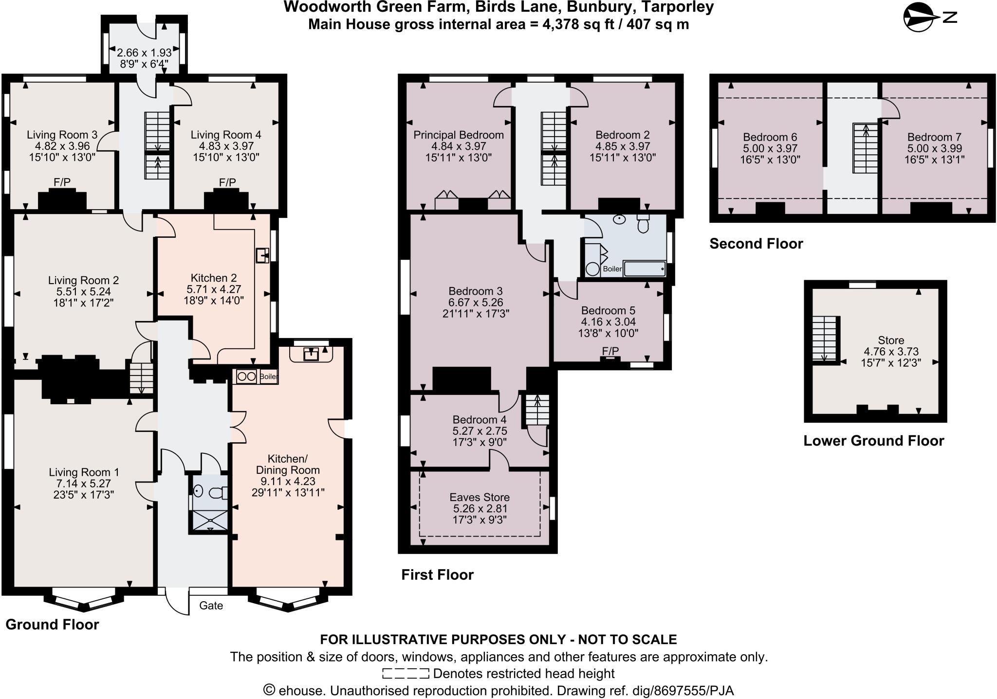 Woodworth Green Farm, Birds Lane, Bunbury, Tarporley, Cheshire, CW6 floorplan