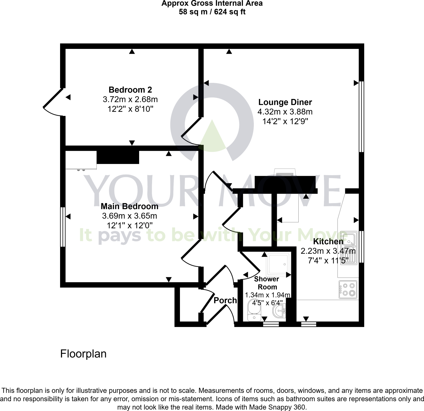 Gardiner Place, Newtongrange, Dalkeith, Midlothian, EH22 floorplan