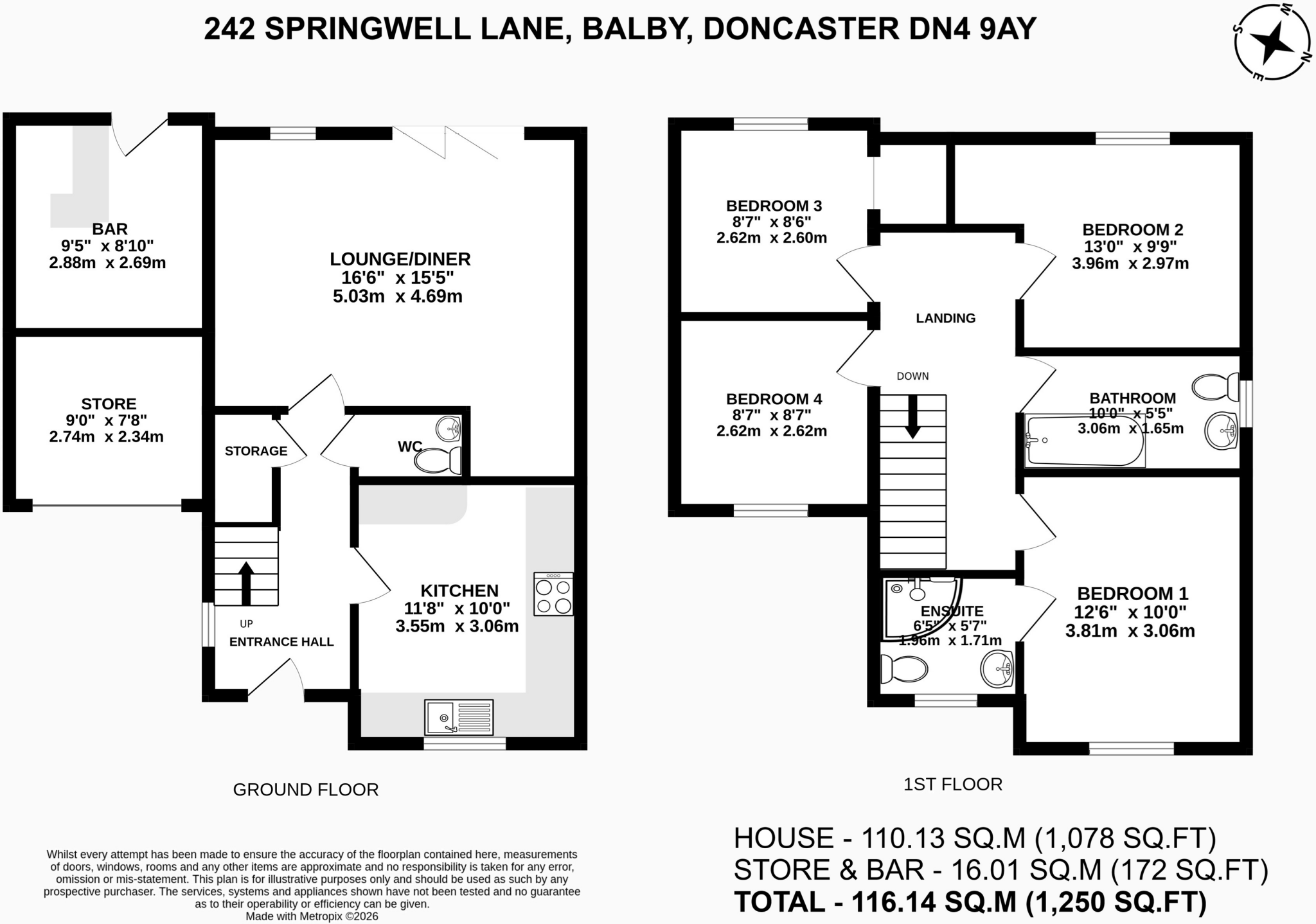Springwell Lane, Balby, Doncaster floorplan