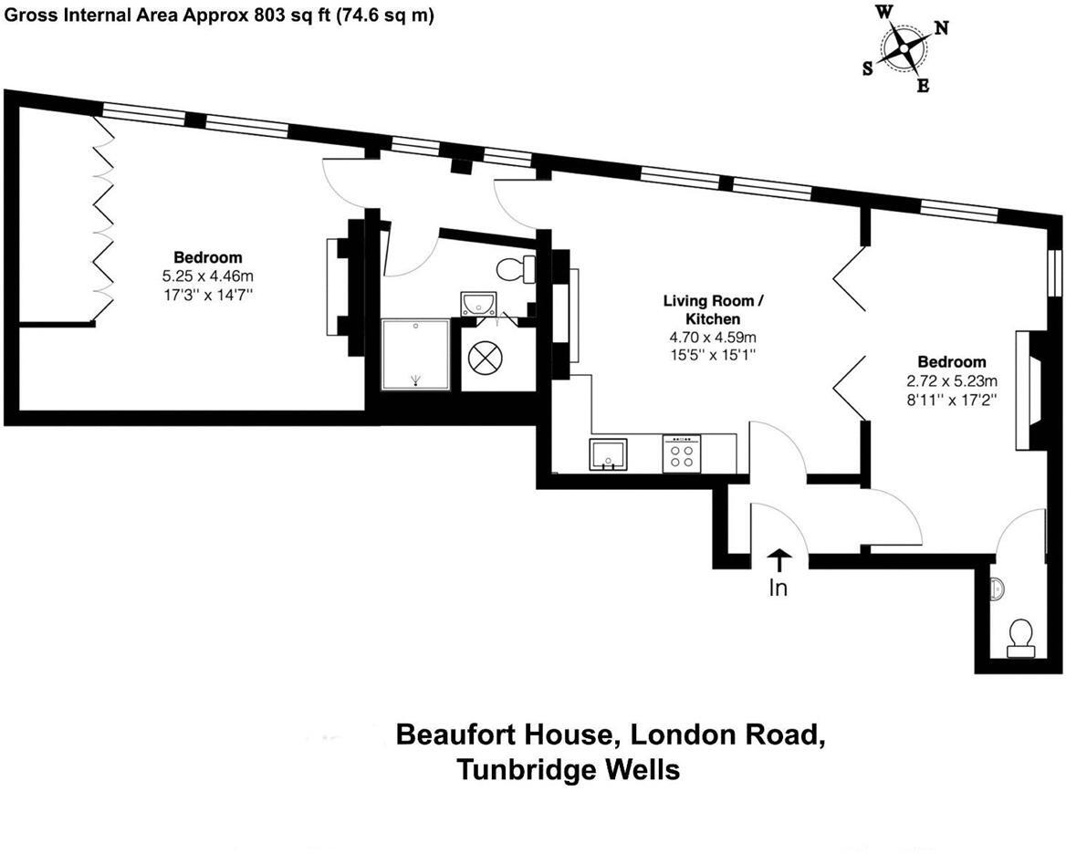 2 Bedroom Apartment, London Road, Tunbridge Wells floorplan