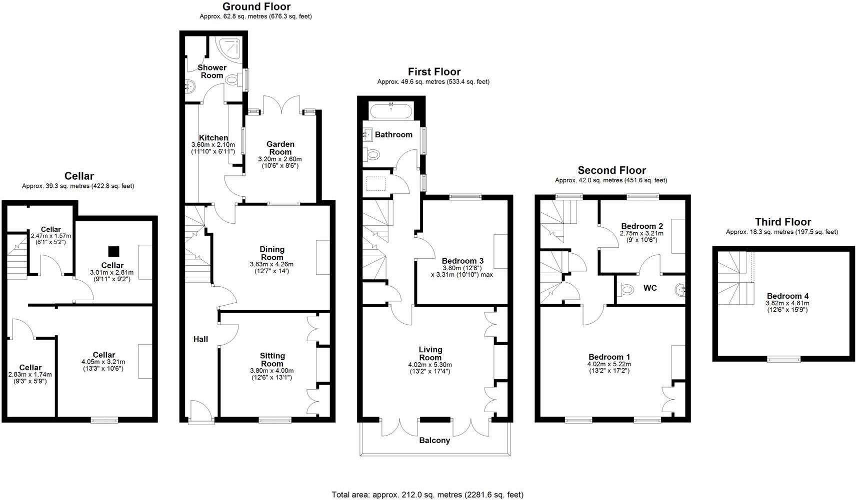 Holywell Terrace, Abbey Foregate, Shrewsbury floorplan