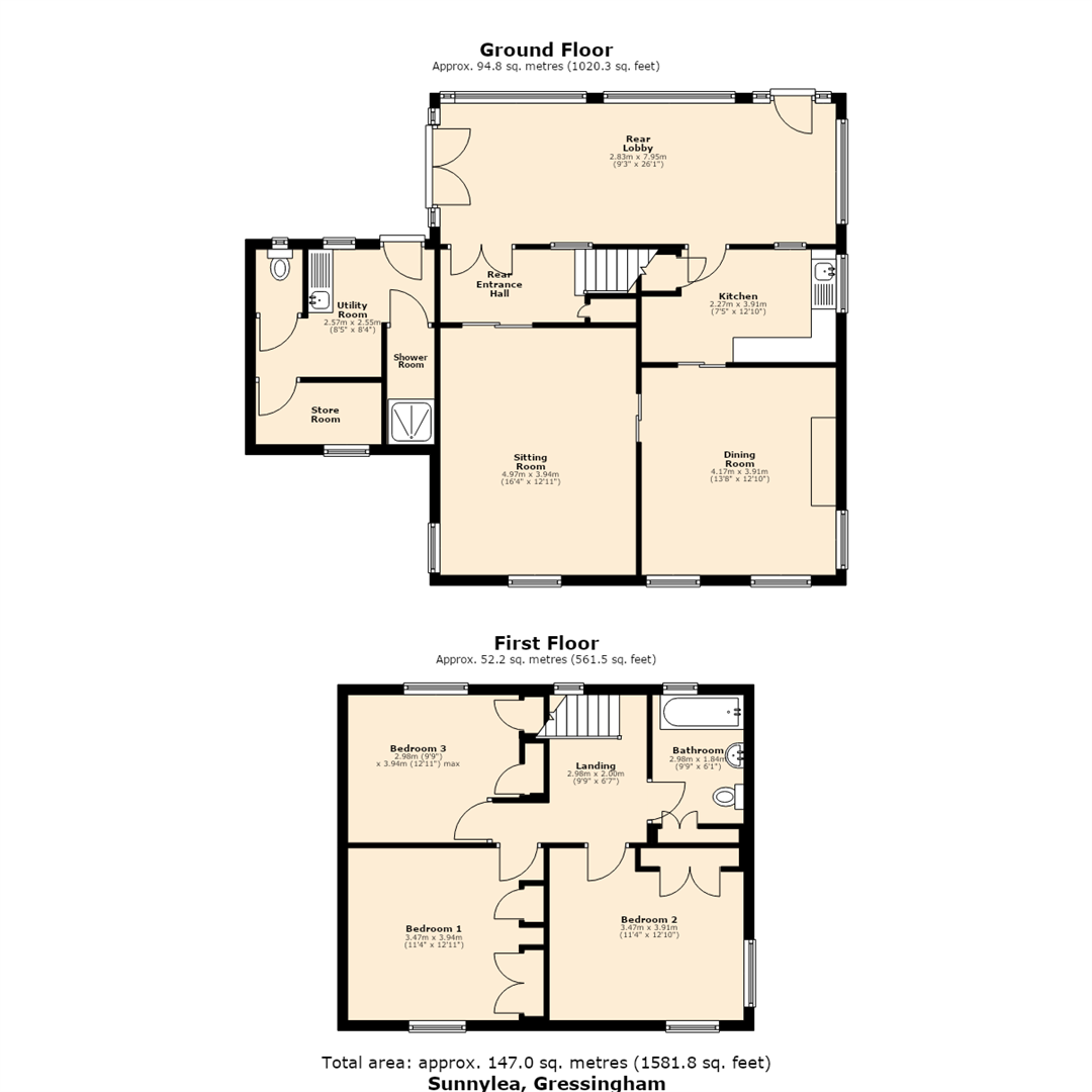 Sunny Lea, Gressingham floorplan