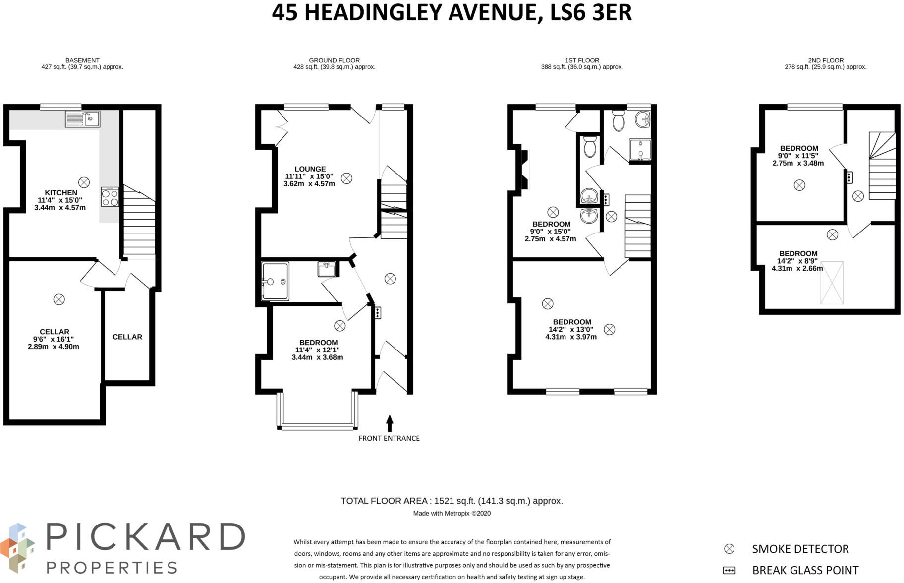 45 Headingley Avenue, Headingley, Leeds, LS6 3ER floorplan