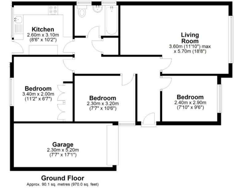 Holly Grange, Connah's Quay, Deeside, Flintshire, CH5 4GZ floorplan