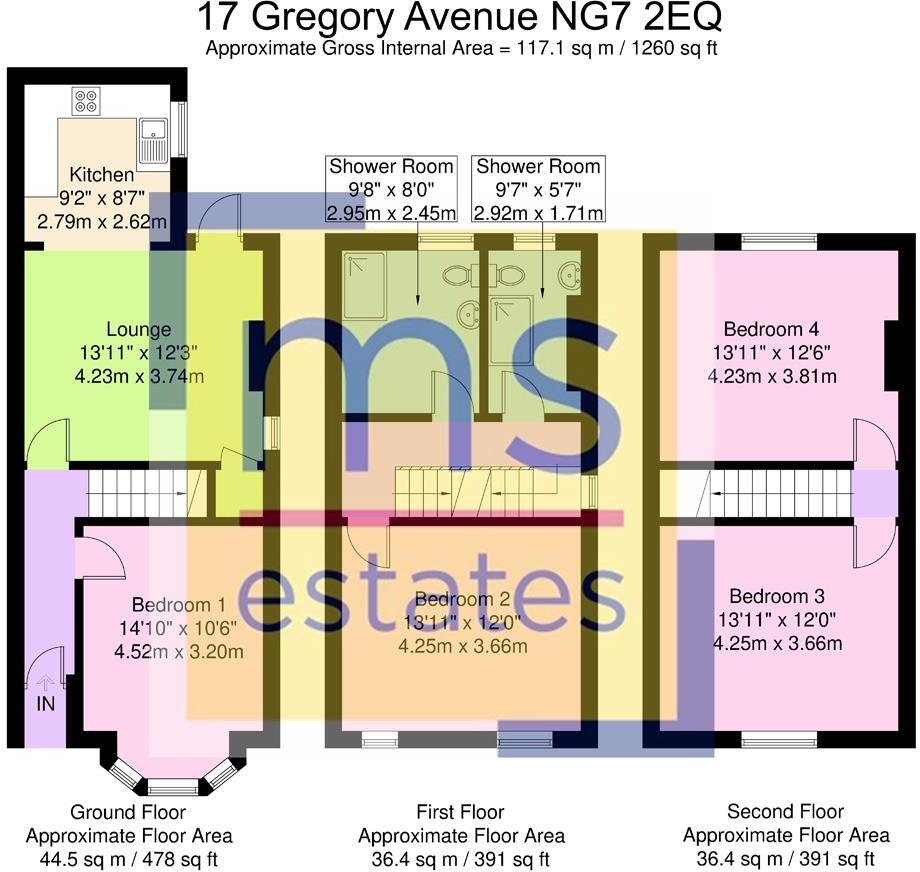 £120pppw Gregory Avenue, Lenton floorplan