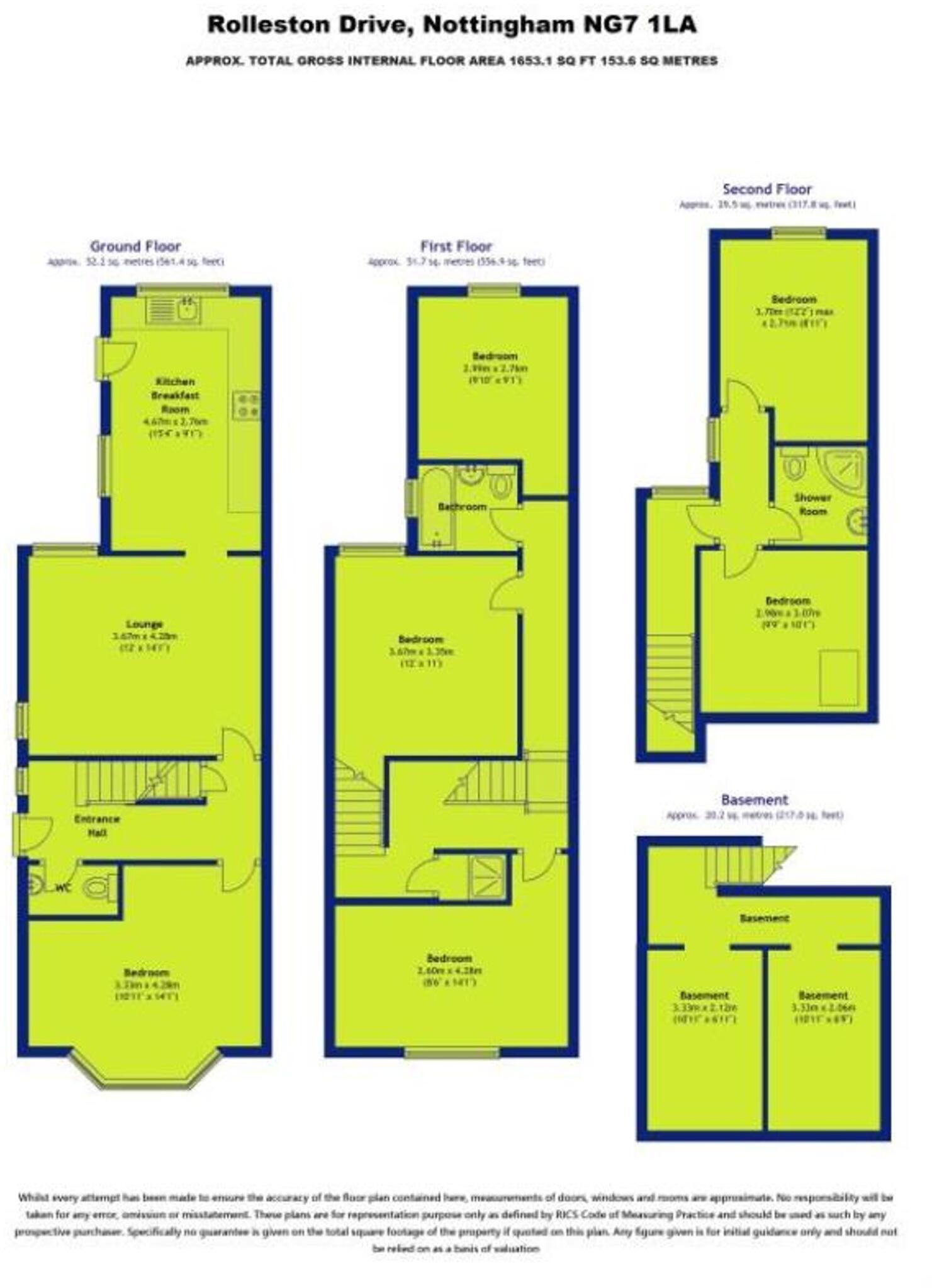 Rolleston Drive, Nottingham, NG7 floorplan