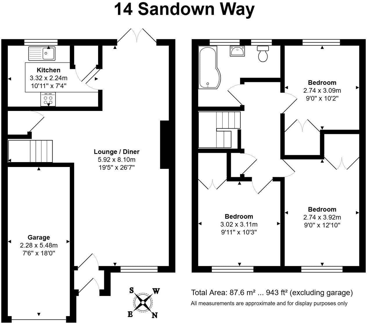 Sandown Way, Newbury, Berkshire, RG14 floorplan
