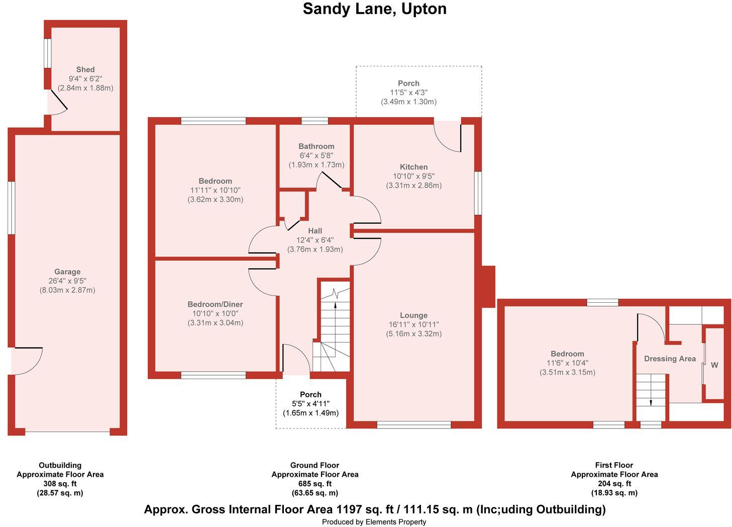 Sandy Lane, Upton floorplan
