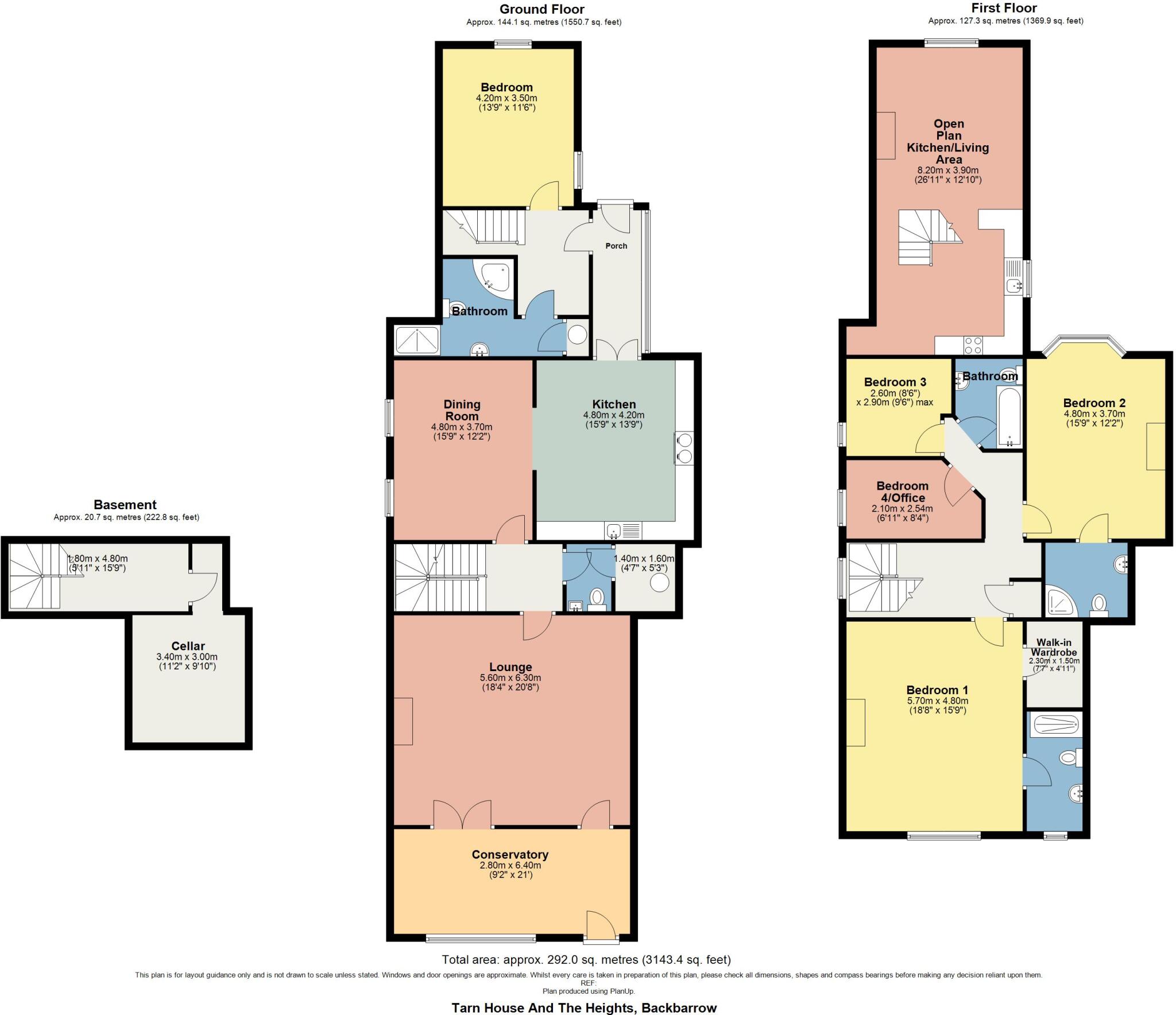 Tarn House & The Heights, Bigland Hall Estate, Backbarrow, Nr Ulverston, Cumbria, LA12 8PB floorplan