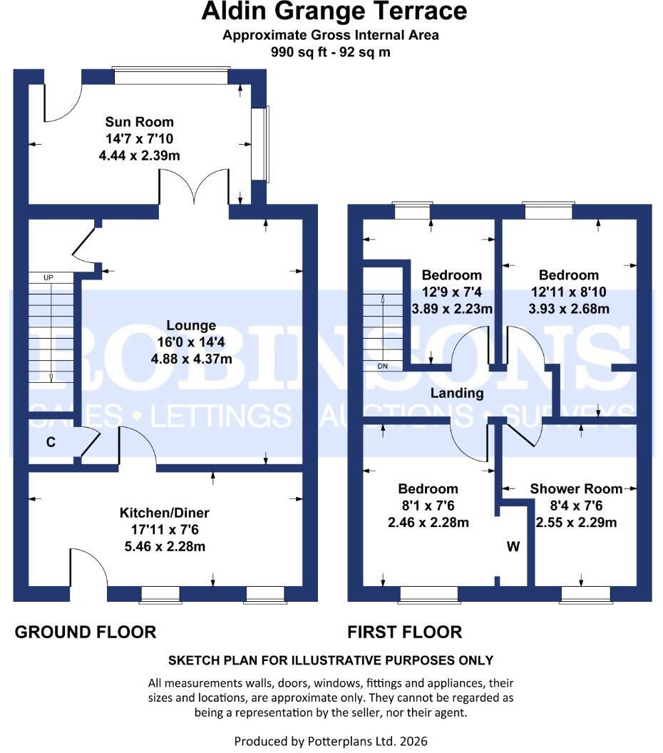 Aldin Grange Terrace, Bearpark, Durham floorplan