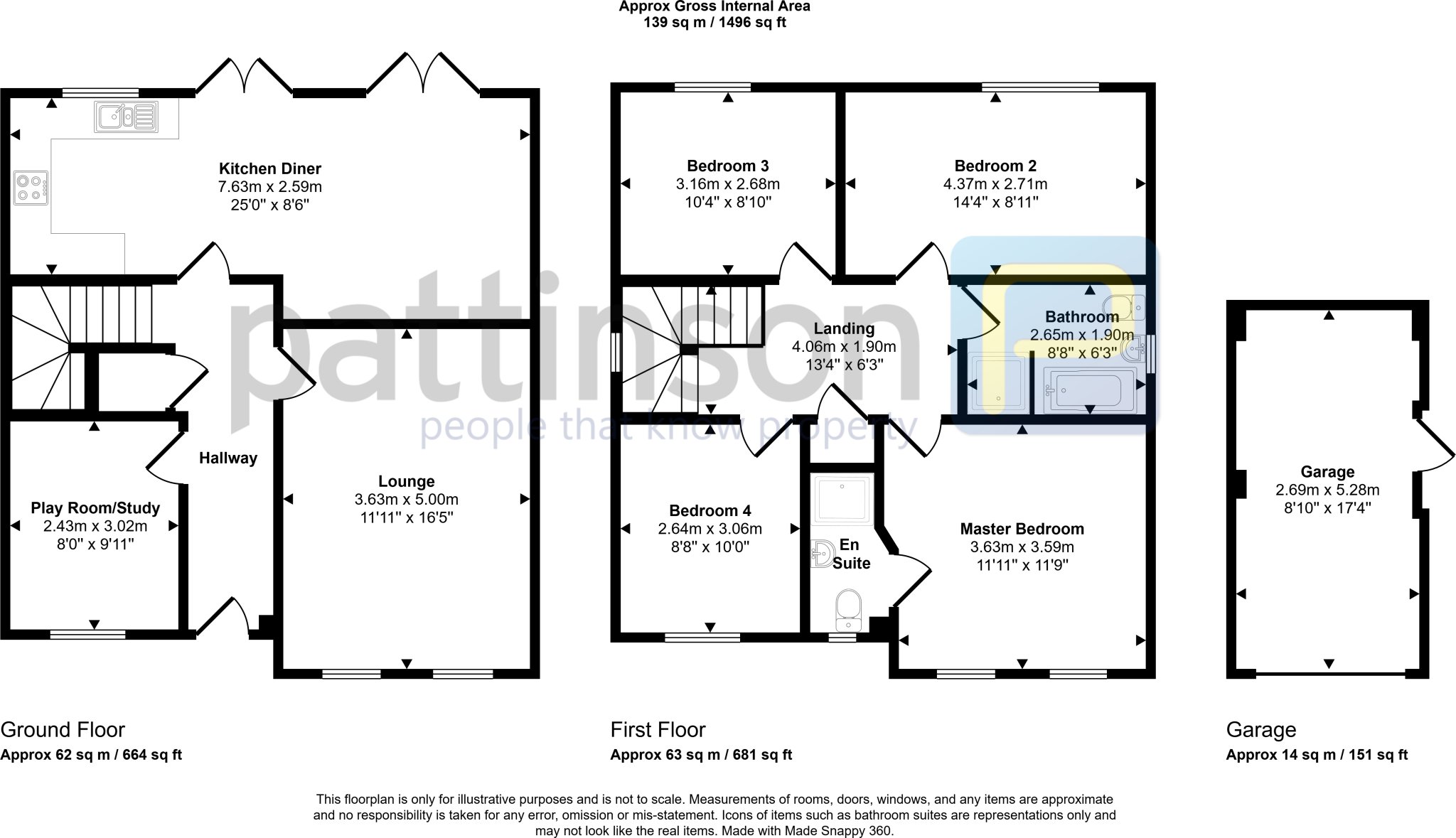 Saunton Way, Ashington, Northumberland, NE63 9WS floorplan