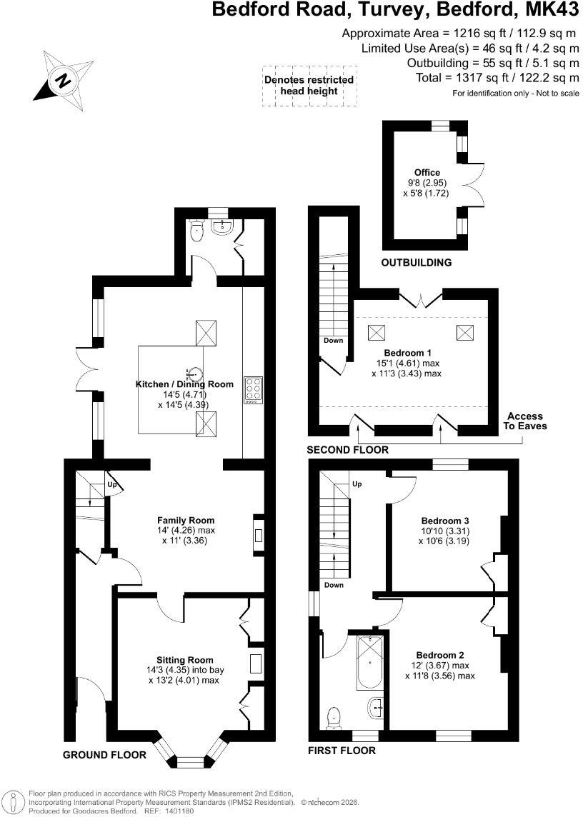 Bedford Road, Turvey, Bedford floorplan