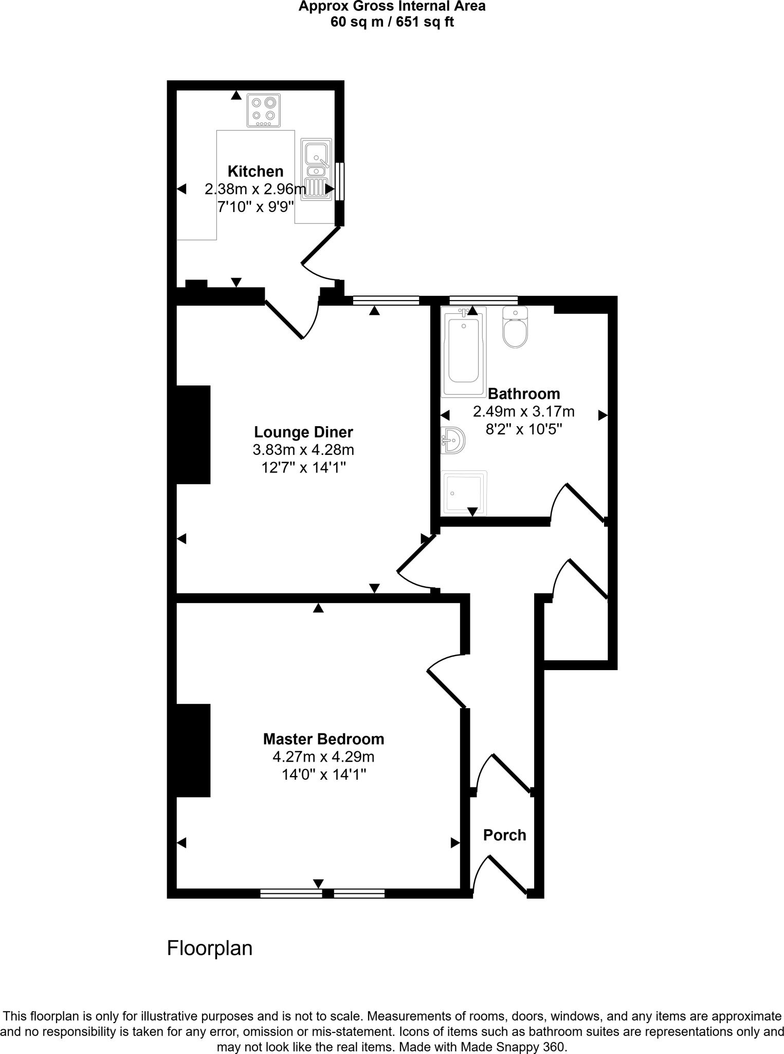 Fifth Avenue, Heaton, Newcastle upon Tyne, Tyne and Wear, NE6 5YL floorplan