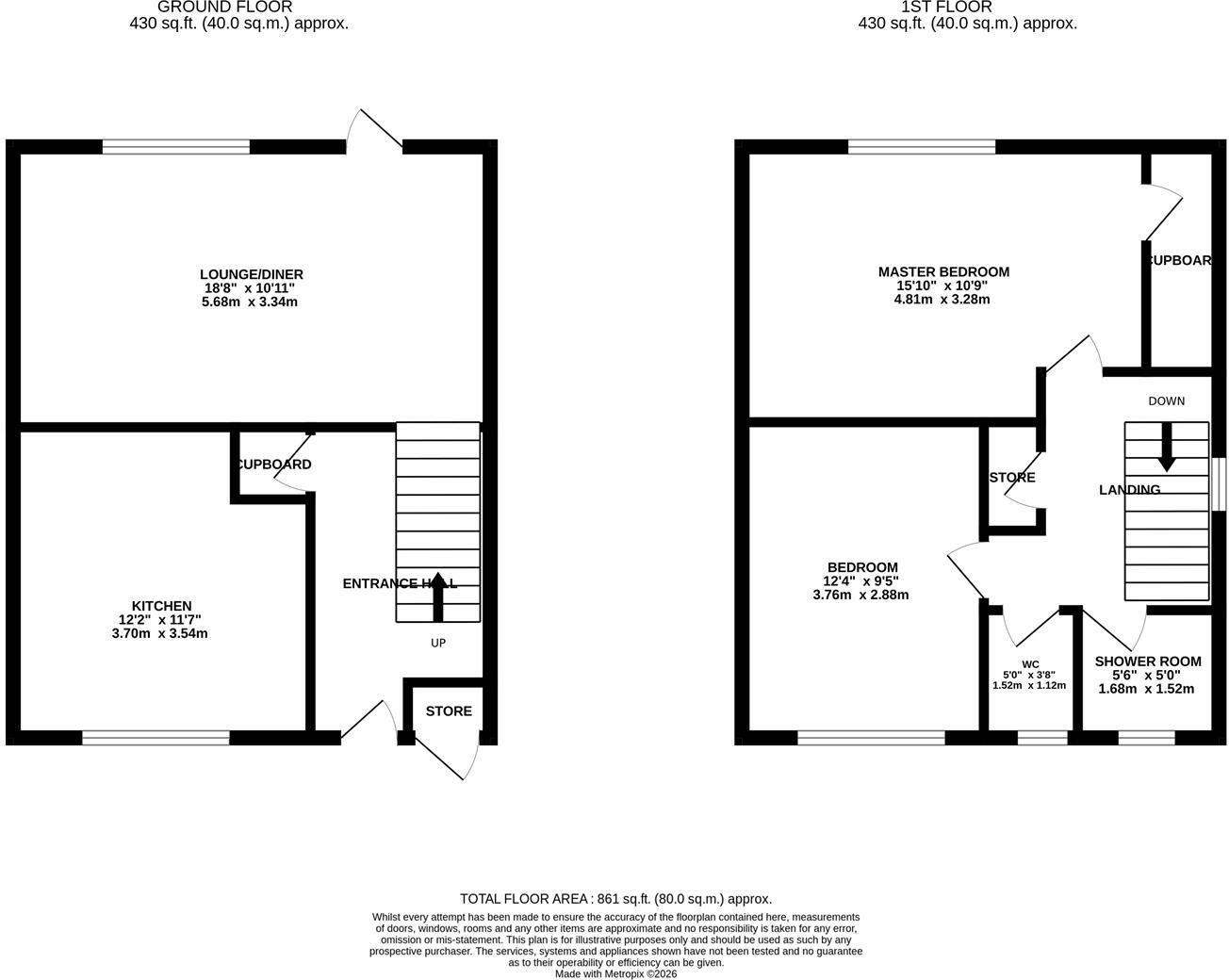 Collyweston Road, Northampton floorplan