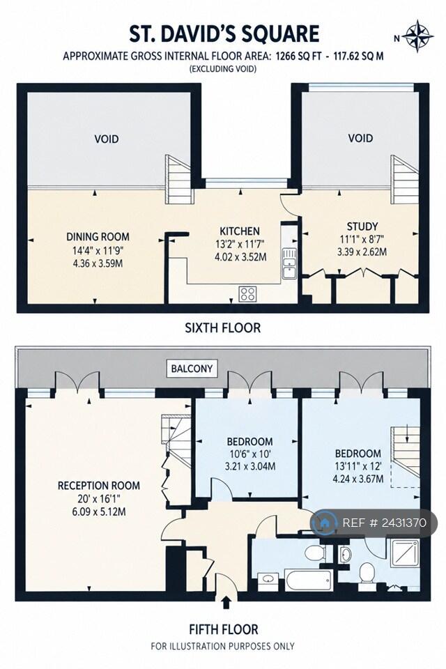 St Davids Square, London, E14 floorplan