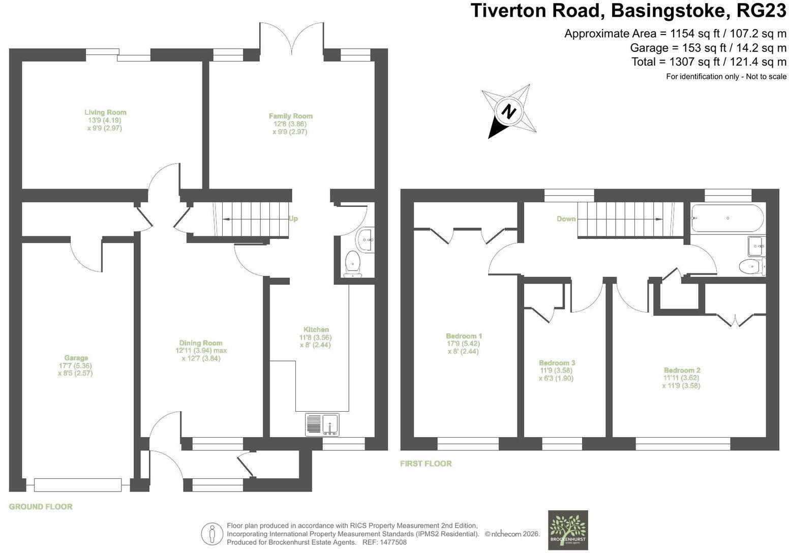 Tiverton Road, Basingstoke RG23 8EH floorplan