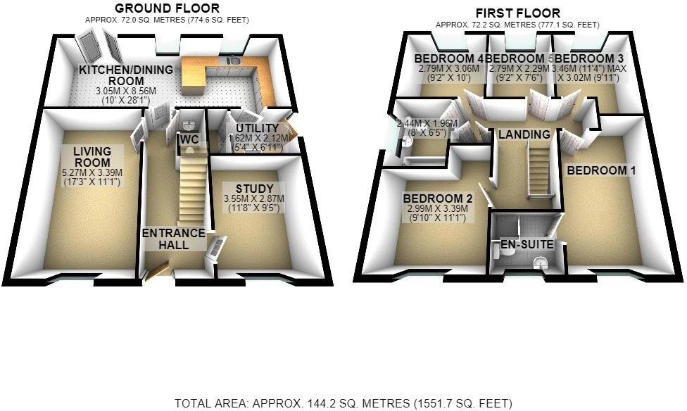 Lewis Close, LLantilio Pertholey, Abergavenny floorplan