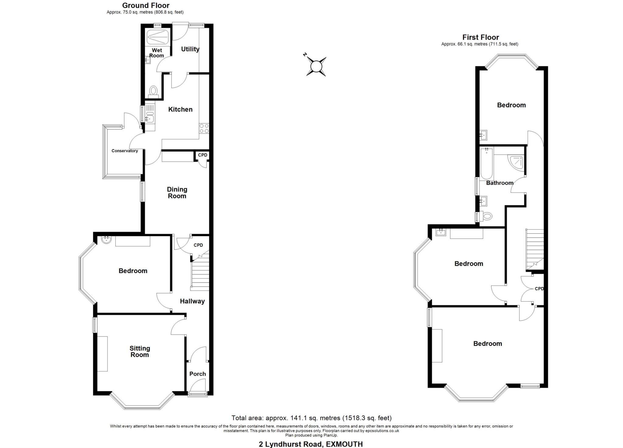 Lyndhurst Road, Exmouth floorplan