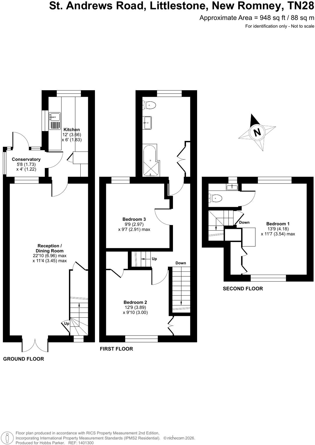 St. Andrews Road, Littlestone, New Romney, Kent, TN28 floorplan