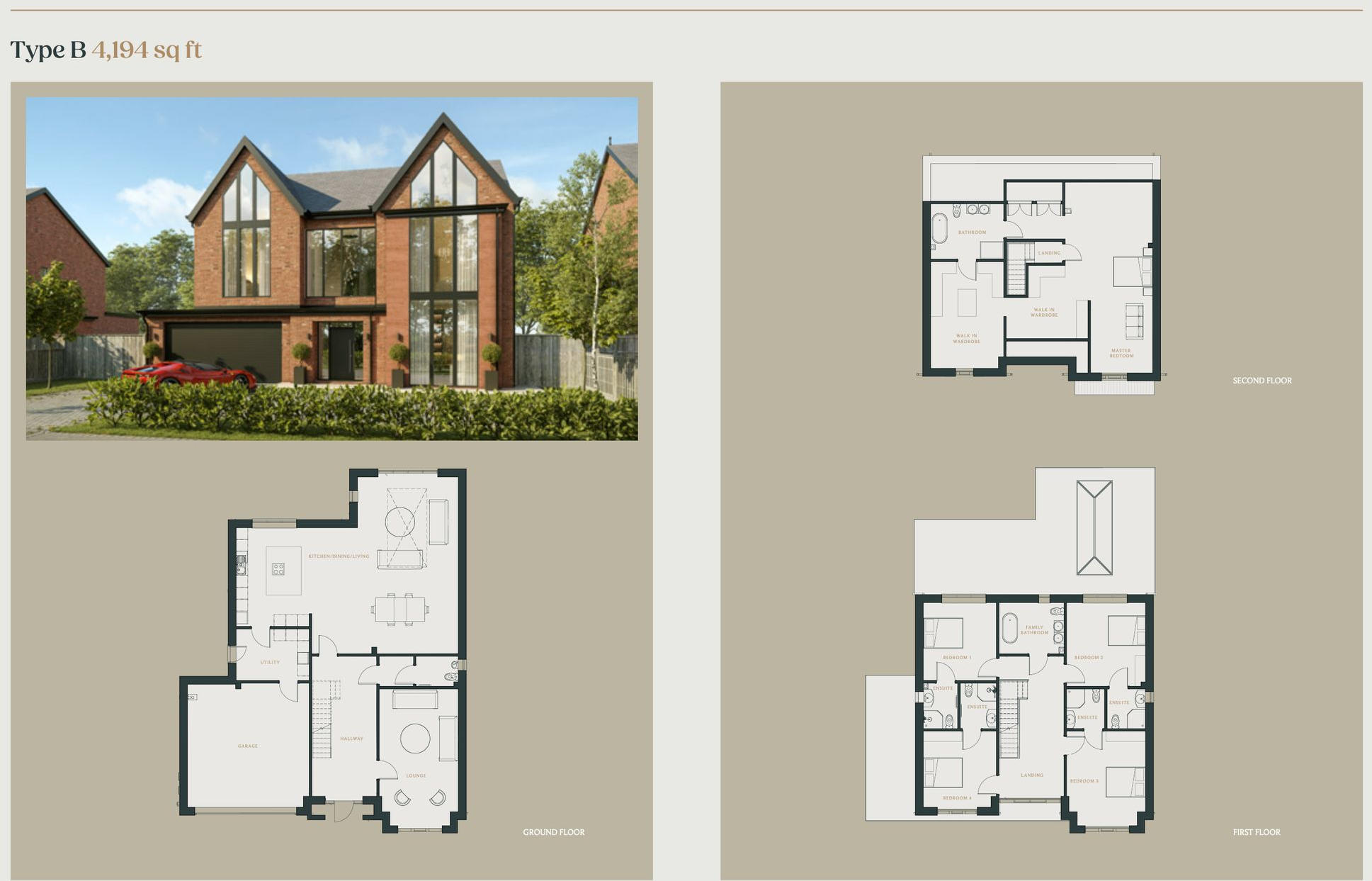 Oakridge Park, Dobb Brow Road, Westhoughton, BL5 | Brand-New 4,194sq. ft. Luxury 5-Bed Gated Home floorplan