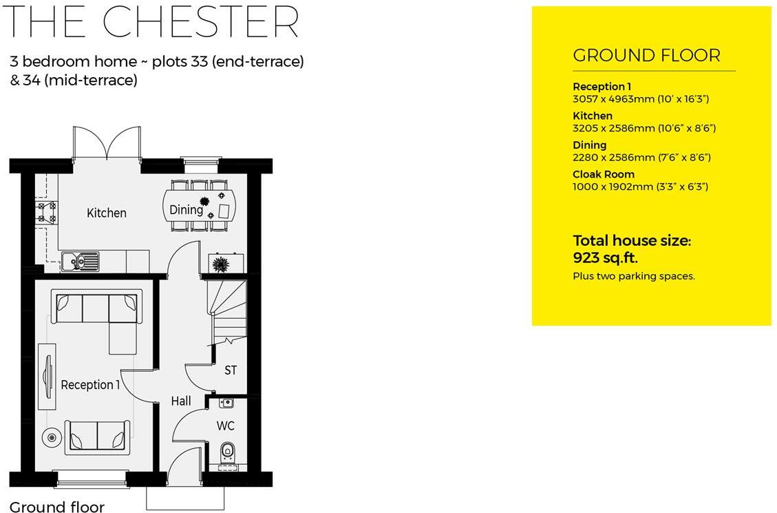 Plot 34, The Chester, Crickley Fields, Brockworth floorplan