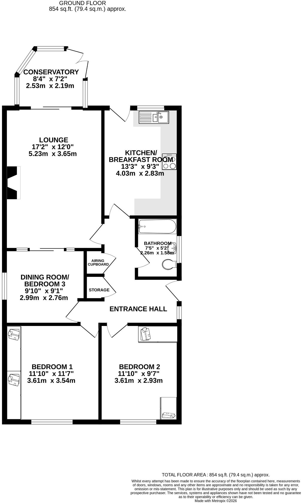 Argyle Crescent, Fareham floorplan