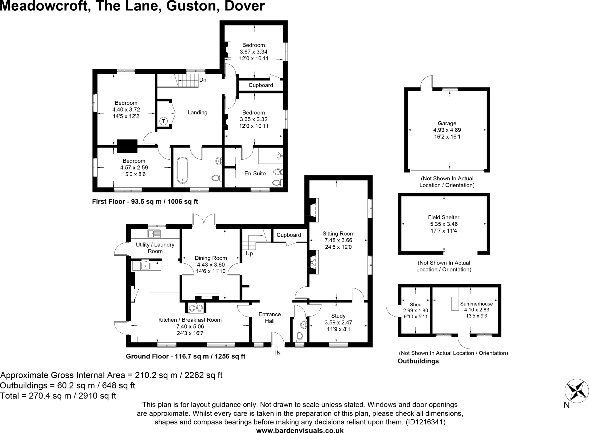 The Lane, Guston, Dover, Kent, CT15 floorplan