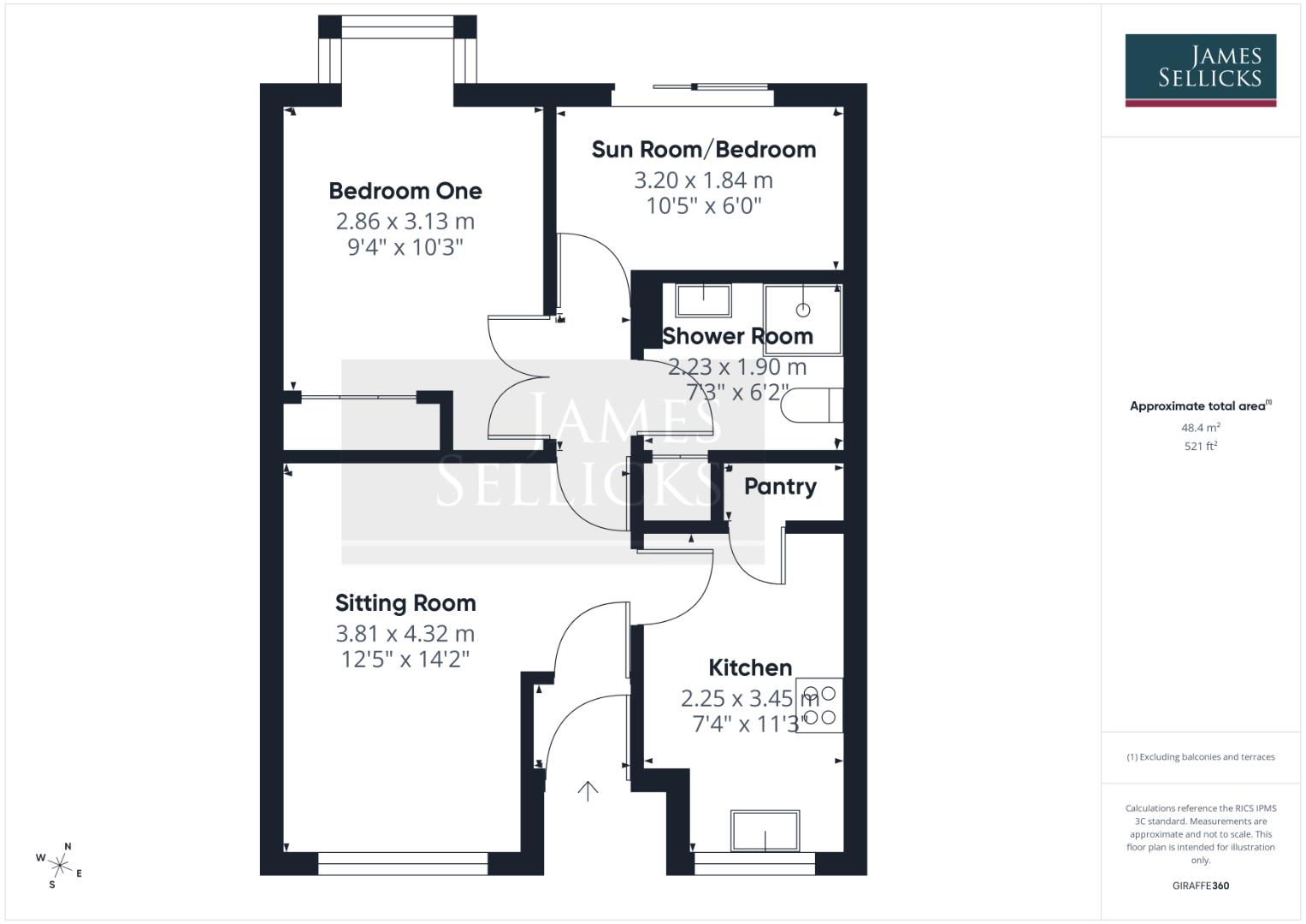 Over 55's bungalow, Sutton Close, Quorn floorplan
