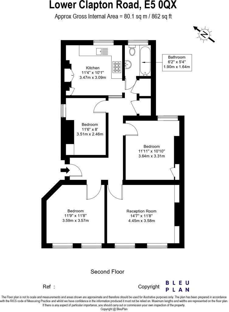 Northumberland Mansions, Lower Clapton Road floorplan