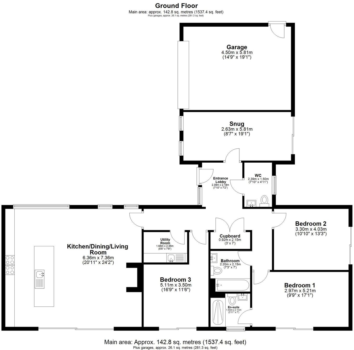 North Brook End, Steeple Morden, SG8 floorplan