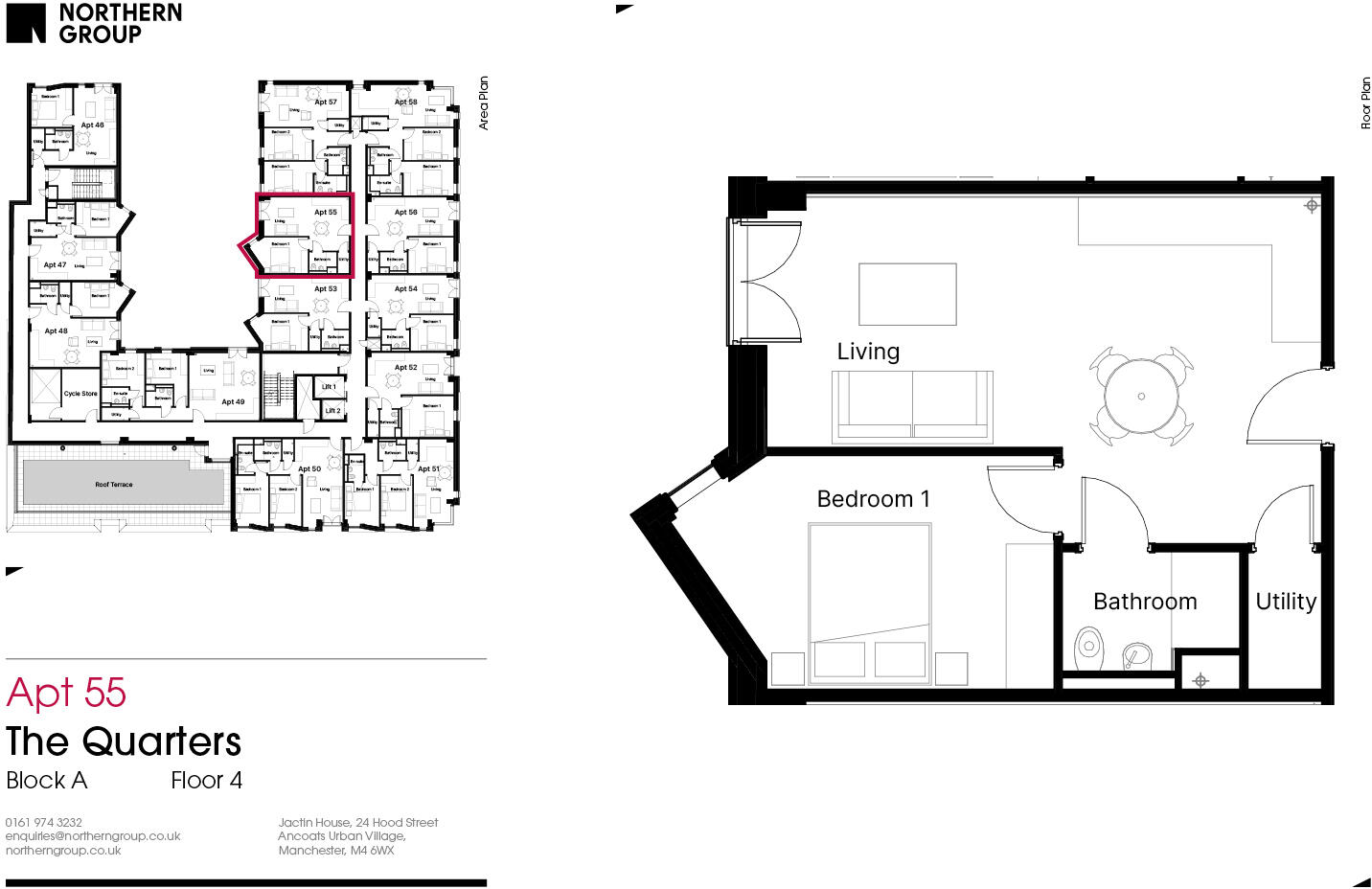Flat 55 :: The Quarters floorplan
