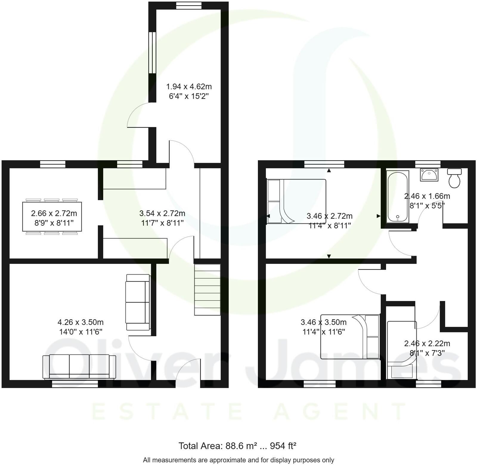 Bedford Grove, Cadishead, M44 floorplan