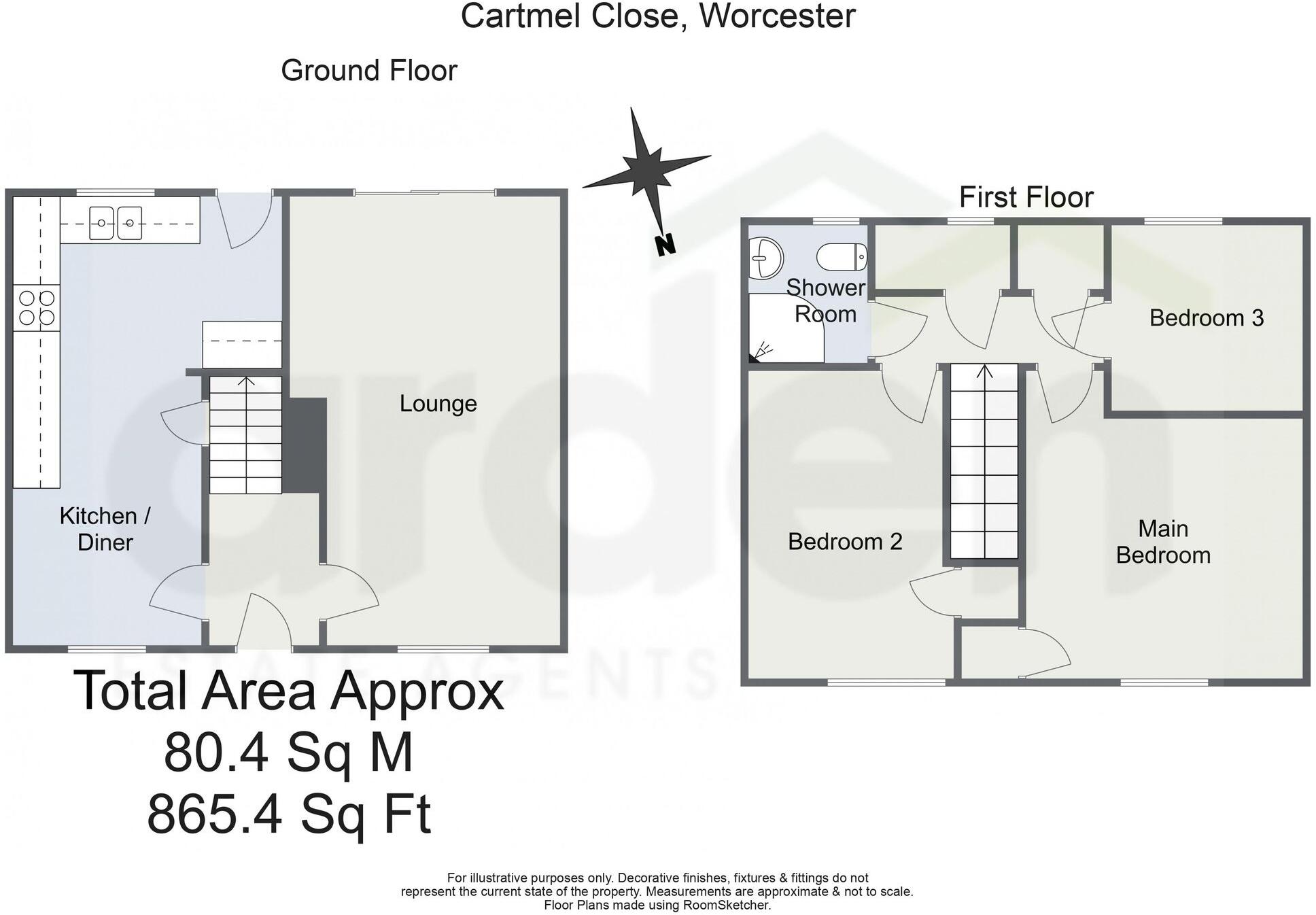 Cartmel Close, Worcester, WR4 floorplan