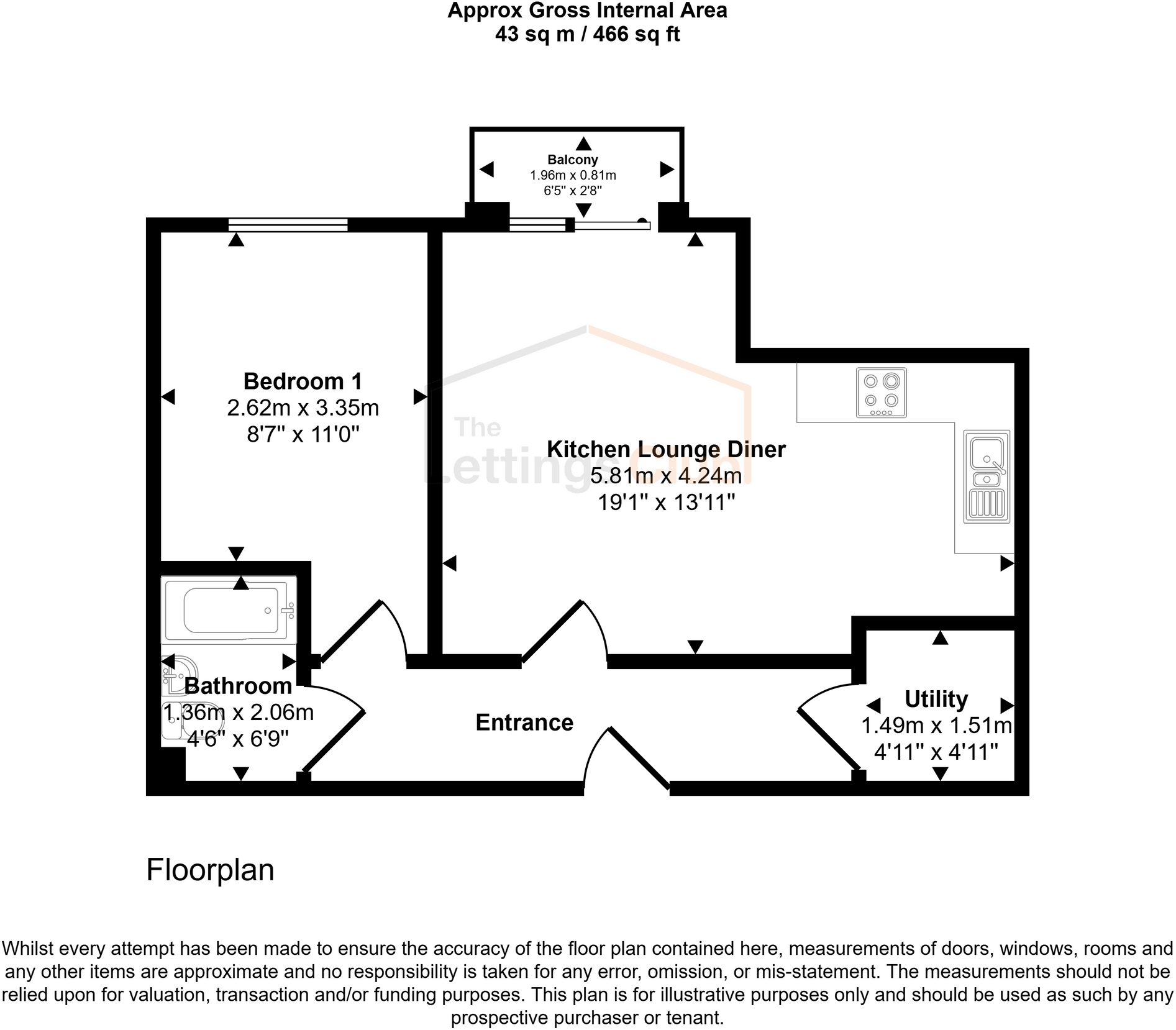 Lower Hall Street, St. Helens floorplan