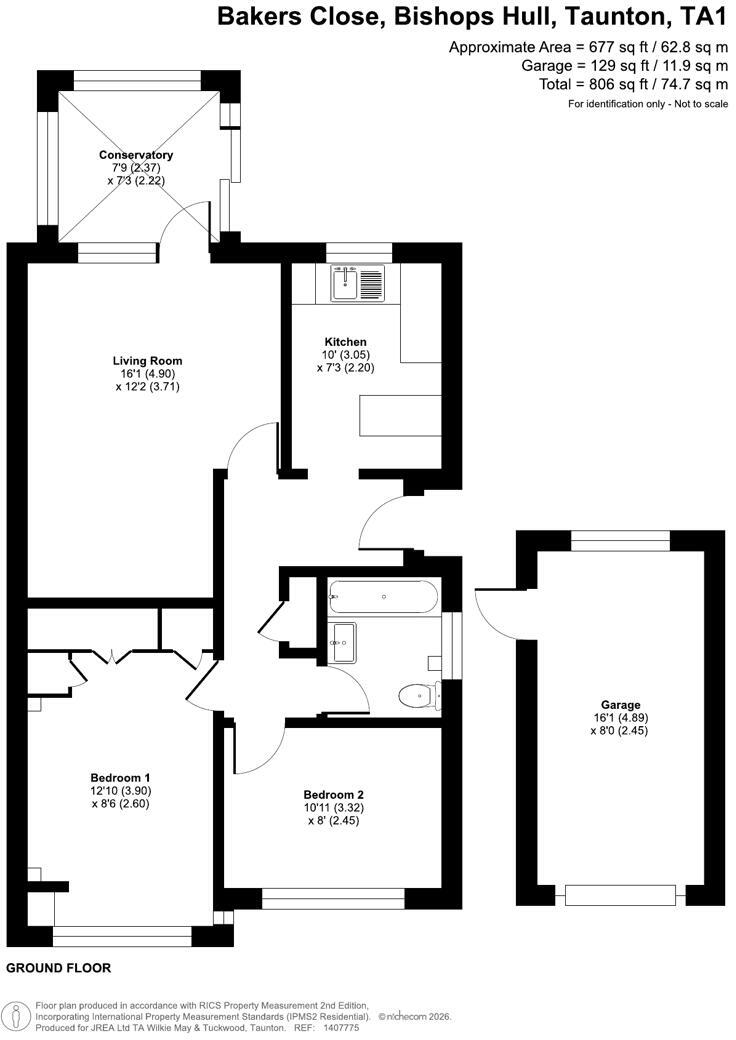 Bakers Close, Bishops Hull, Taunton floorplan