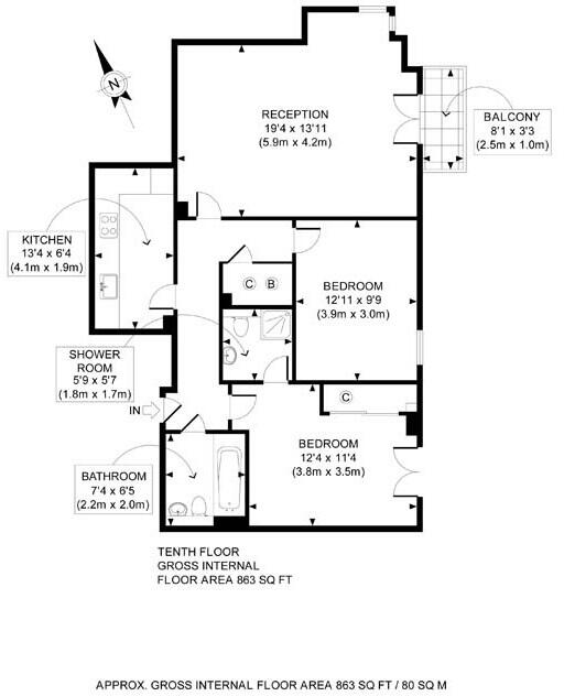 9 Albert Embankment, Vauxhall, London, SE1 floorplan
