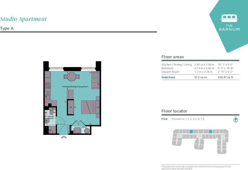 The Barnum, Nottingham Nottingham NG2 floorplan