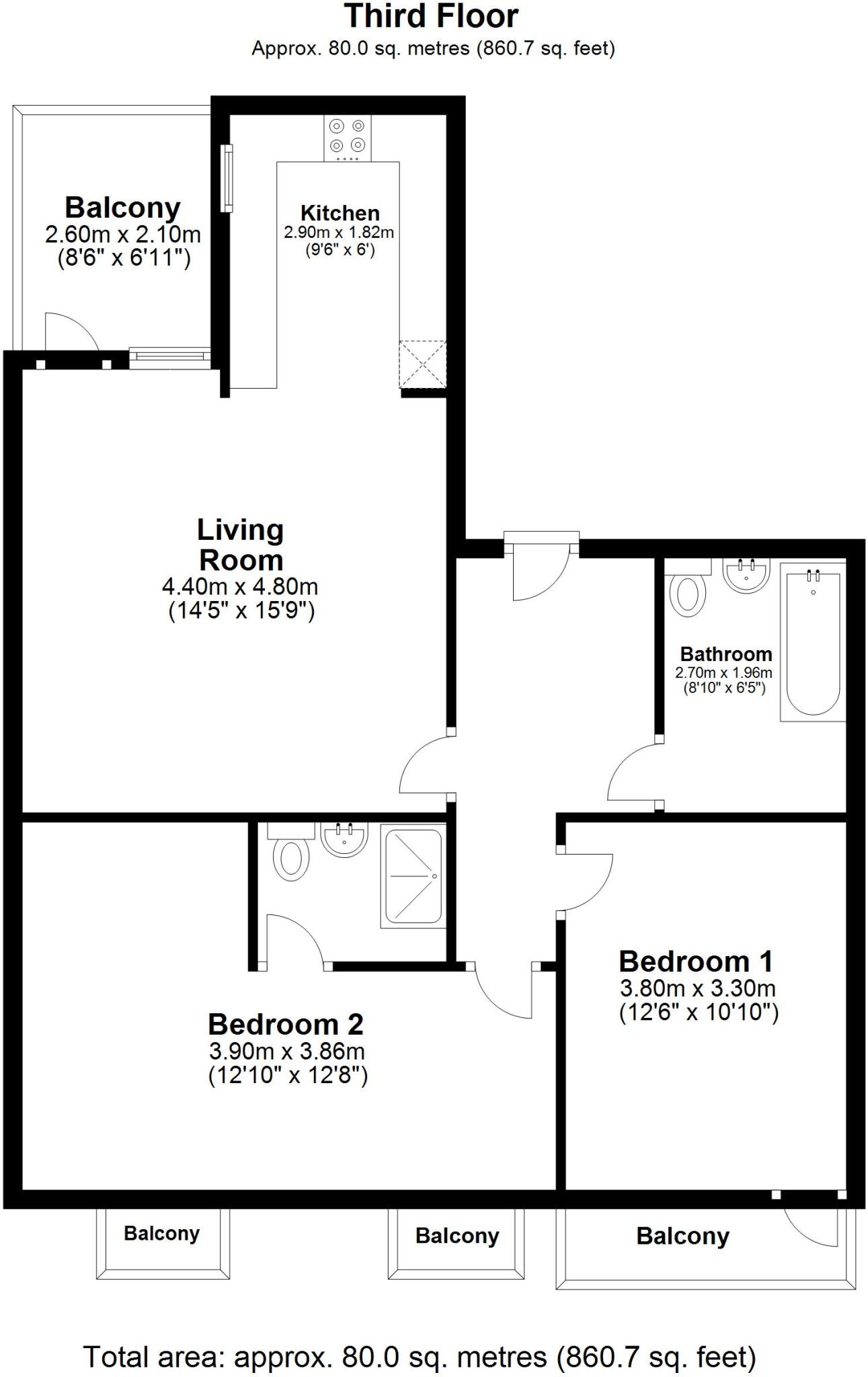 Stafford Road Wallington SM6 floorplan
