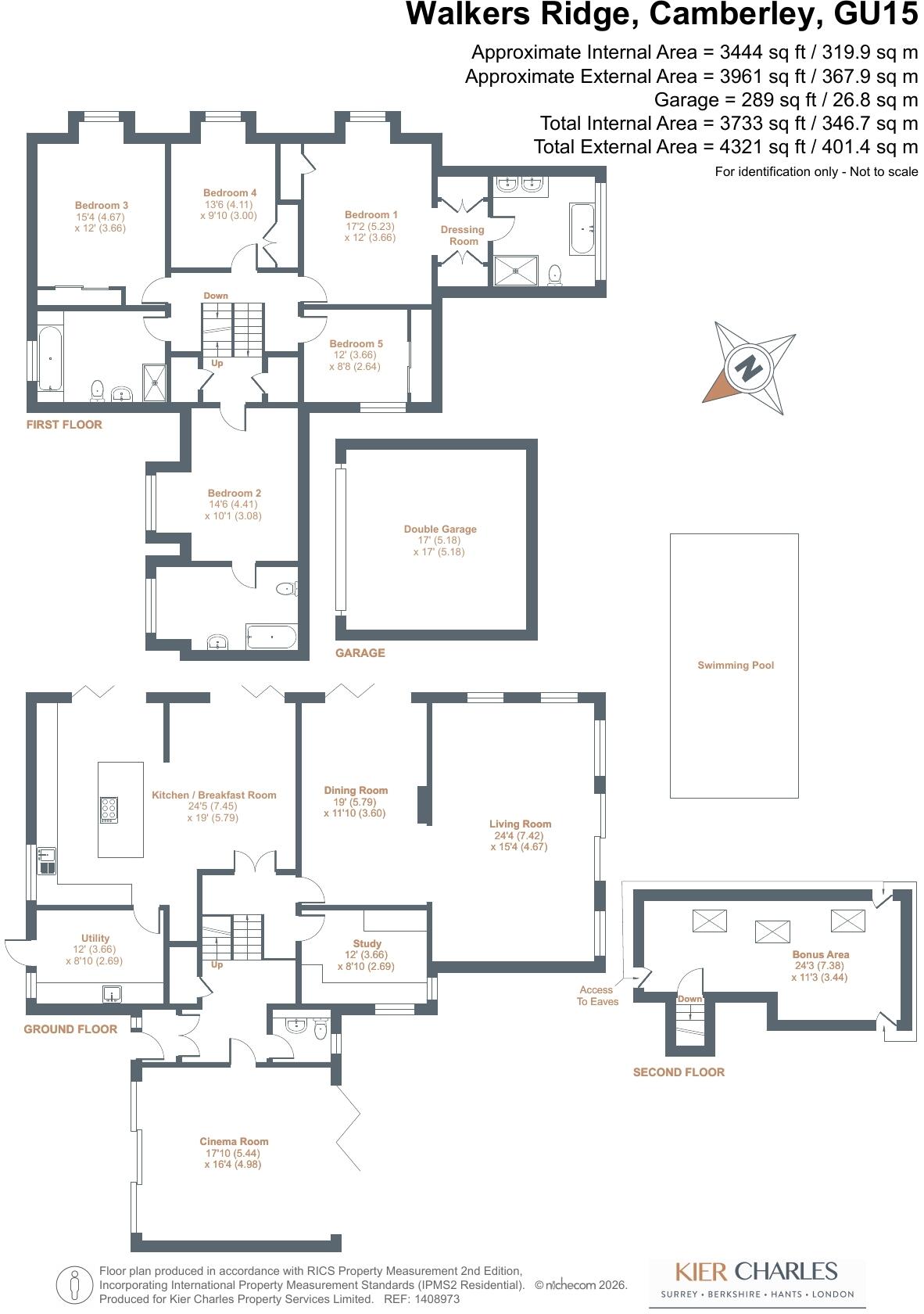 Walkers Ridge, Camberley, Surrey, GU15 floorplan