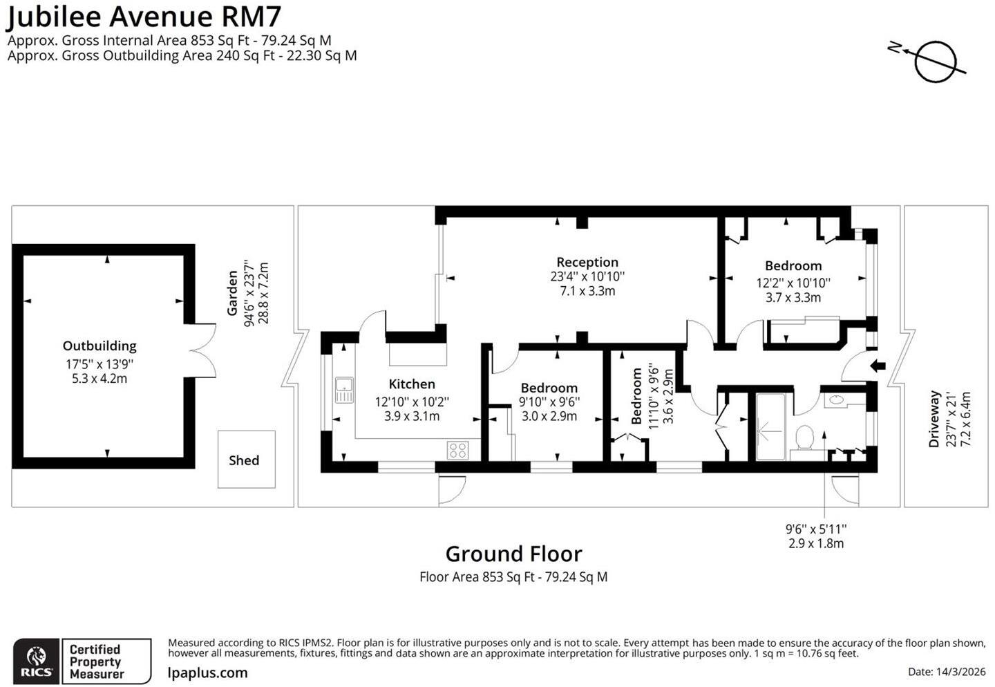 Jubilee Avenue, Romford floorplan