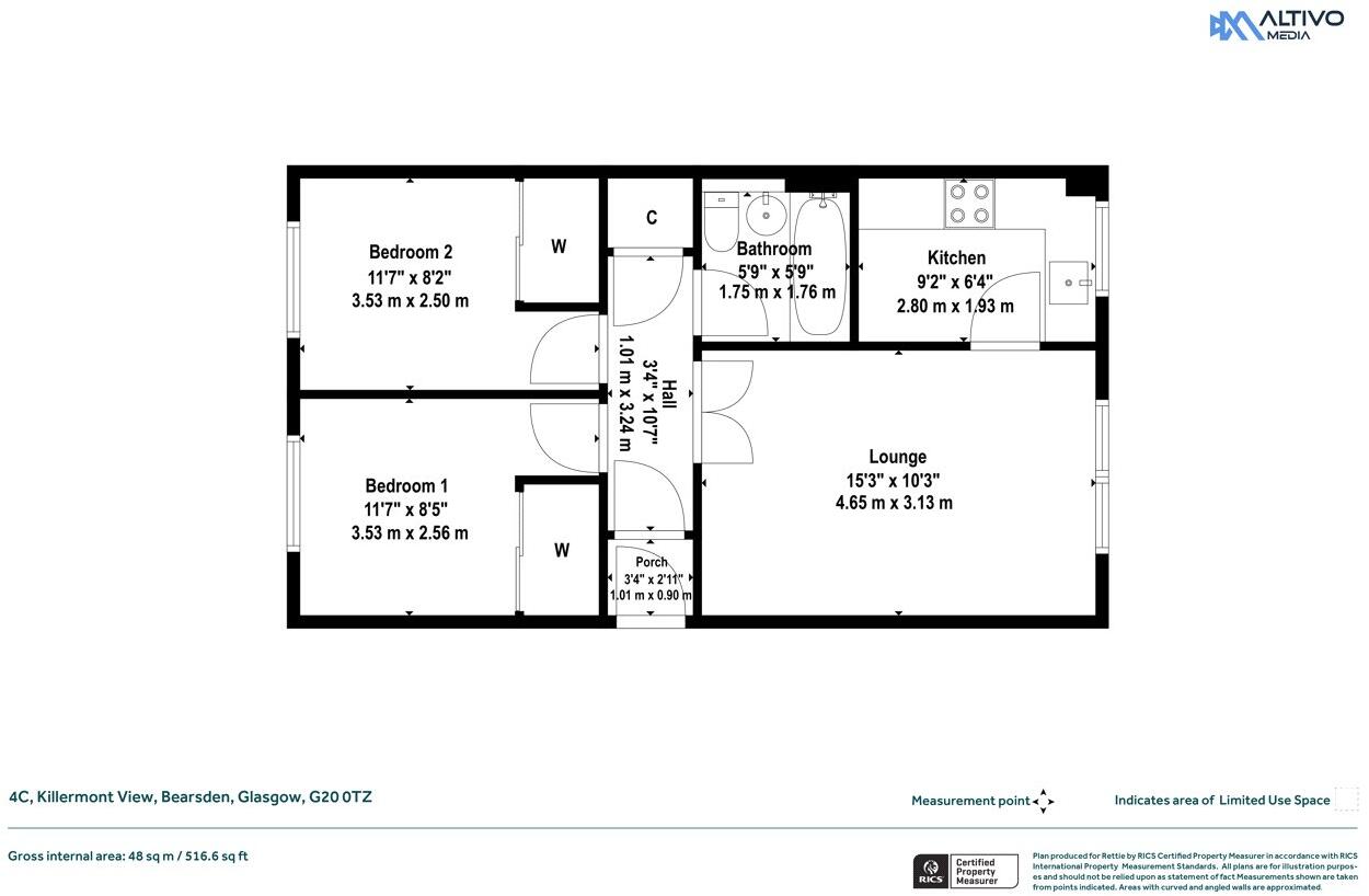 Killermont View, Glasgow floorplan