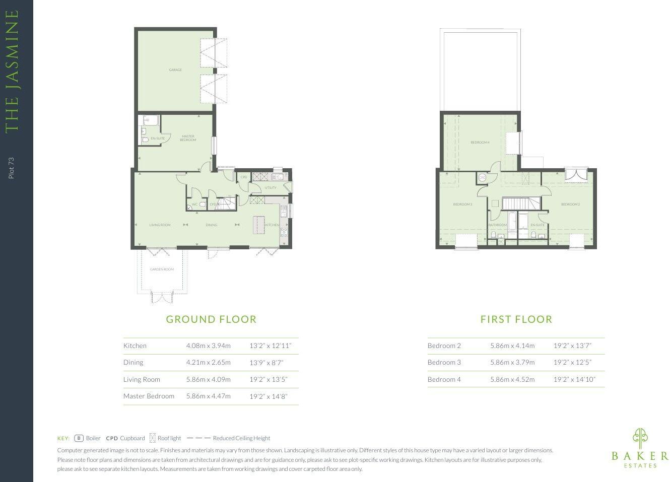 The Jasmine, Plot 73, St Mary's, Dartington floorplan