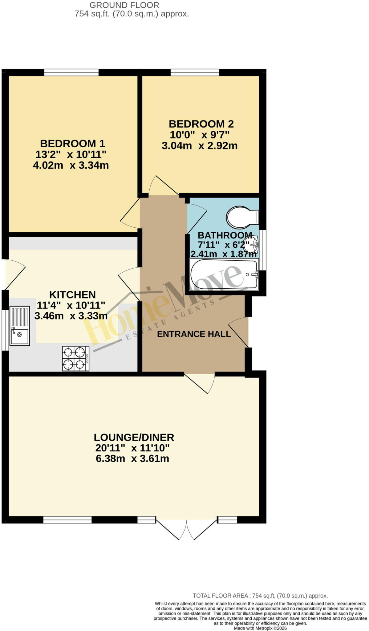 Walls Avenue, Burgh Le Marsh, PE24 5NG floorplan