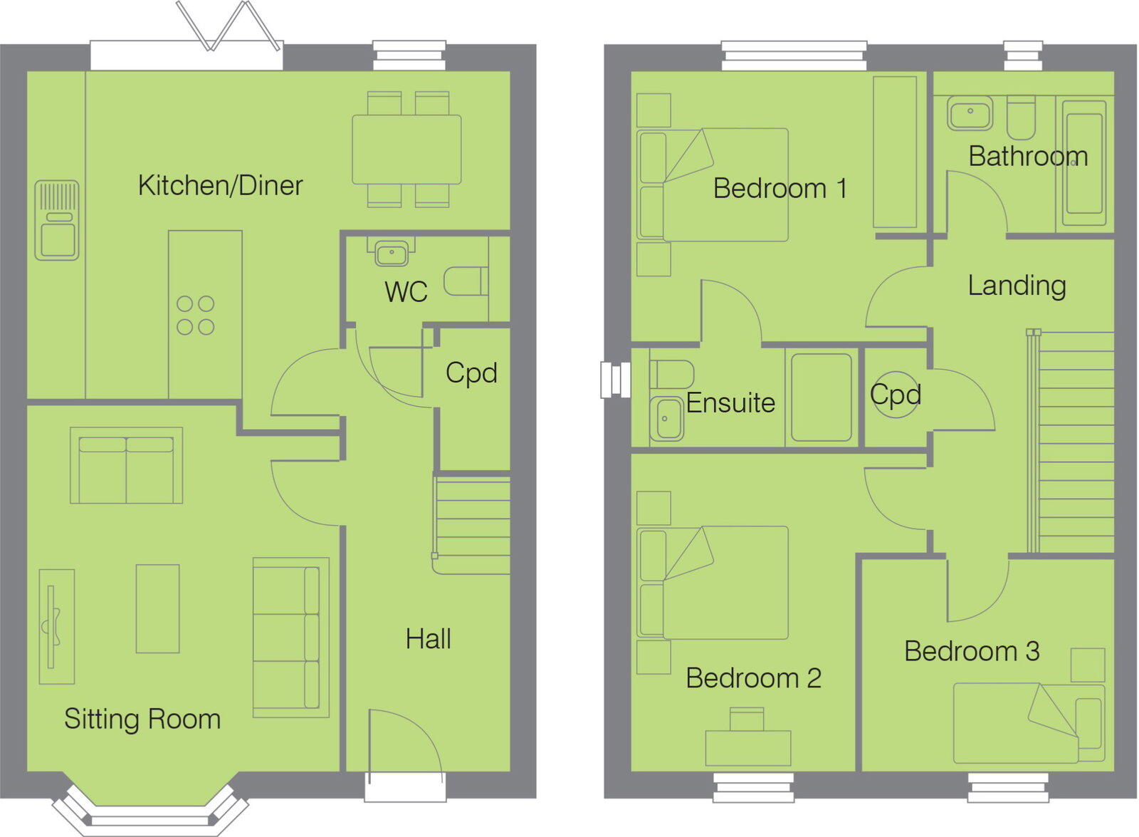Plot 183 Soane Drive, SG5 4SQ floorplan