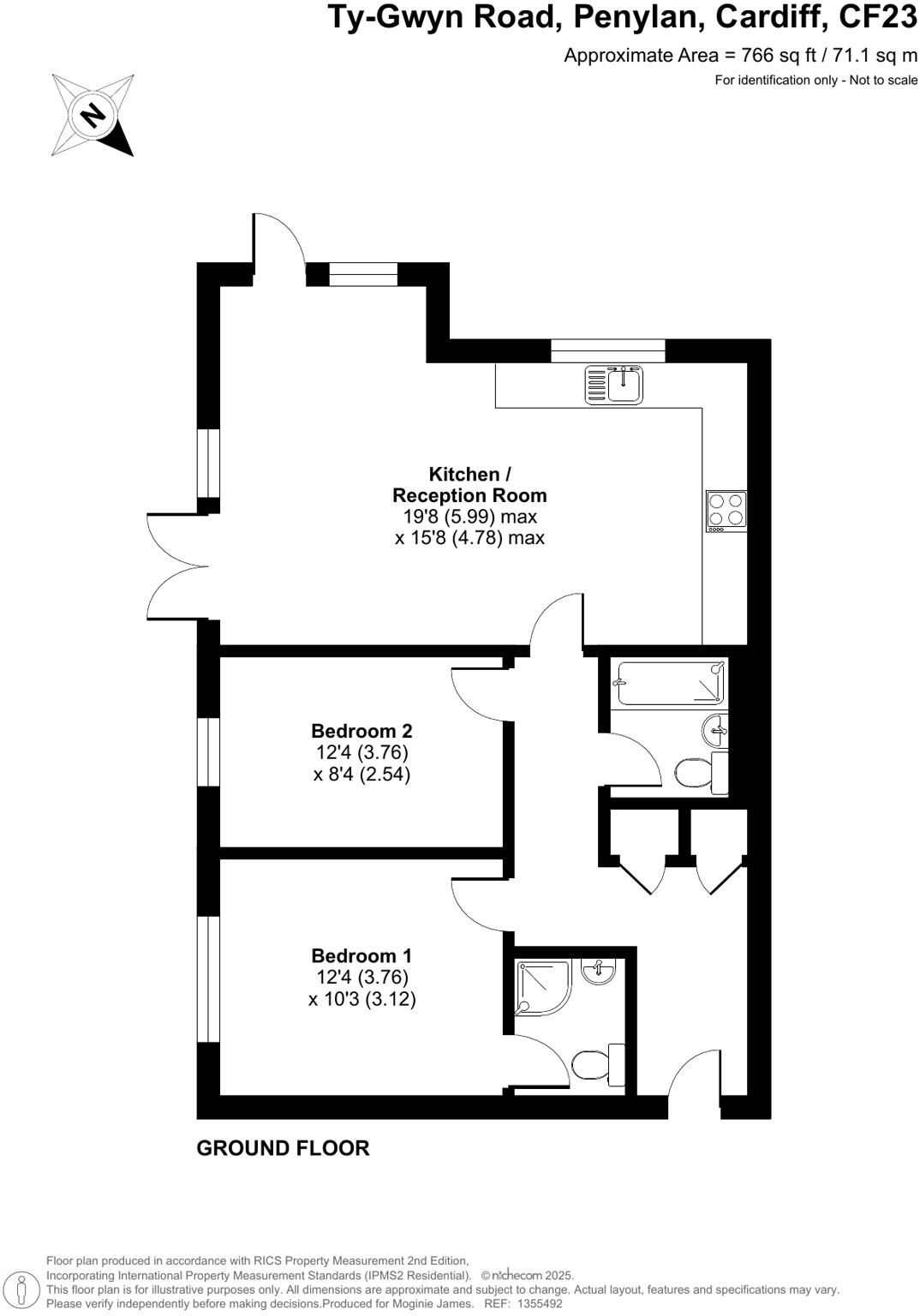 Ty-Gwyn Road, Penylan, Cardiff floorplan