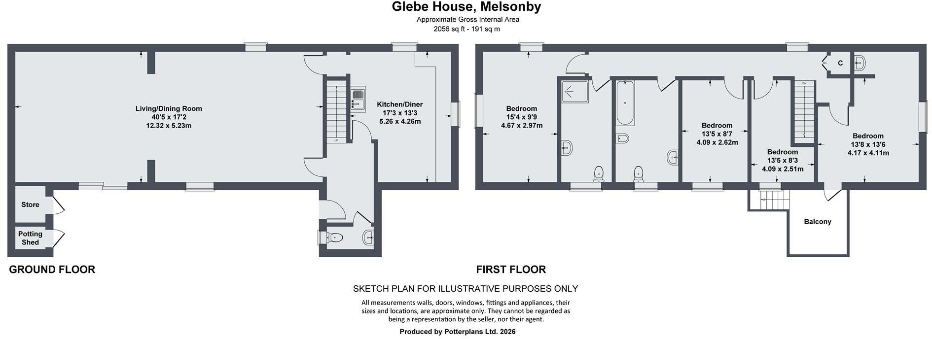 Glebe House, East Road, Melsonby, Richmond floorplan