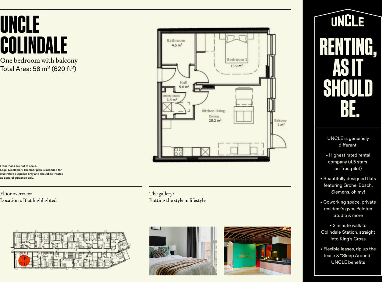 UNCLE Colindale - Flat 45, Amity House, 4, Sanday Drive, NW9 floorplan