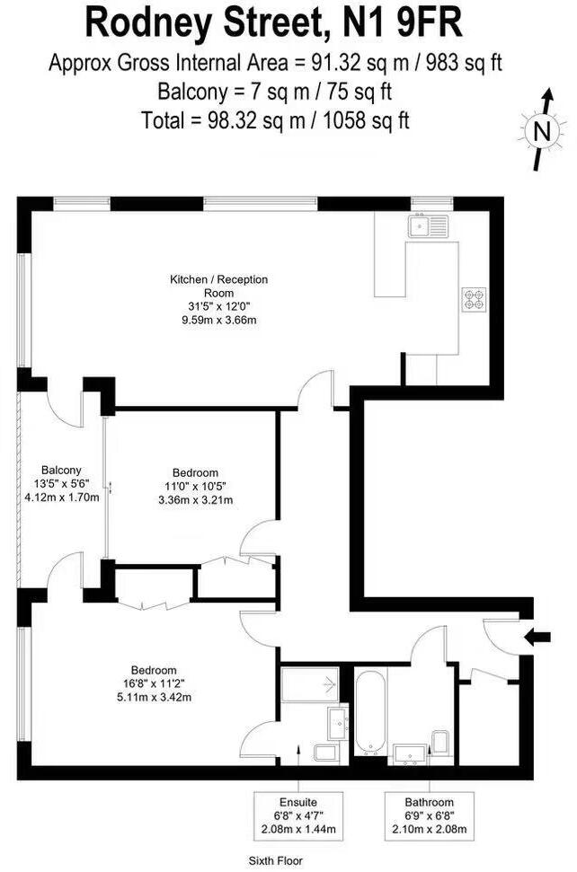 Emerson Court Rodney Street, London, N1 floorplan