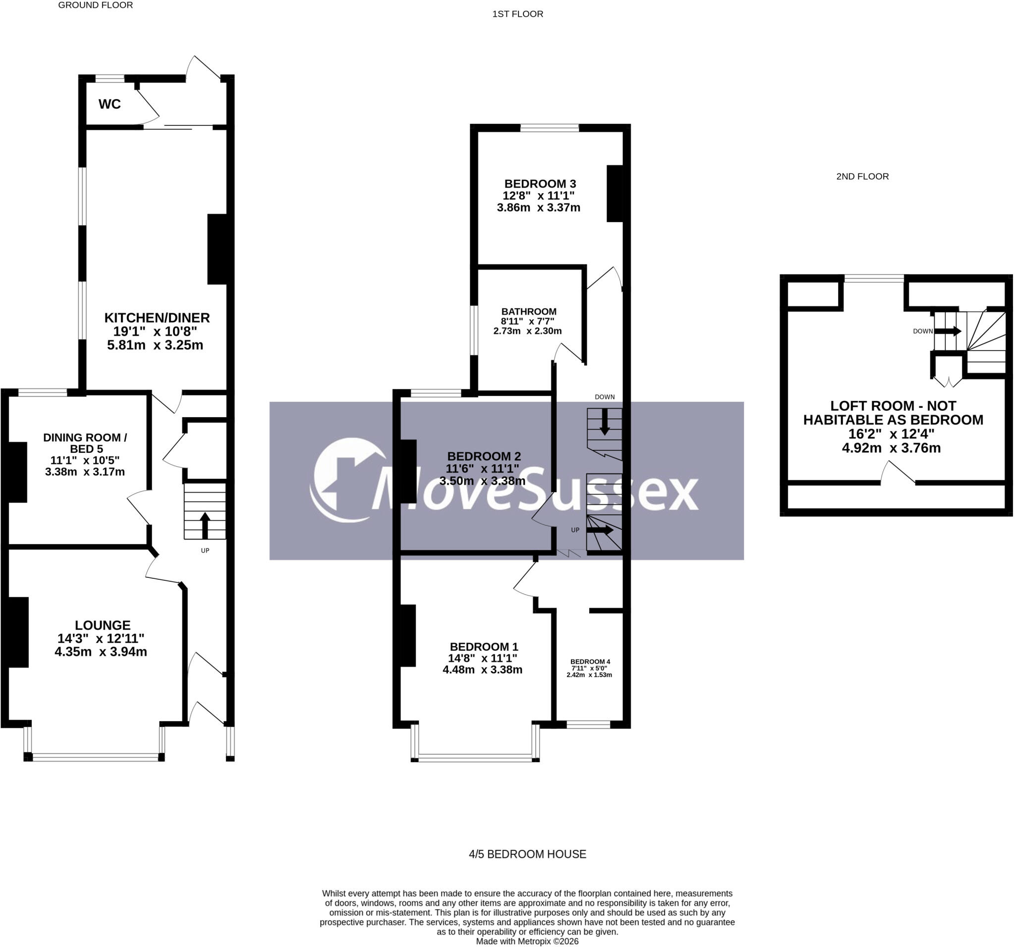 Belmore Road, Eastbourne, East Sussex floorplan