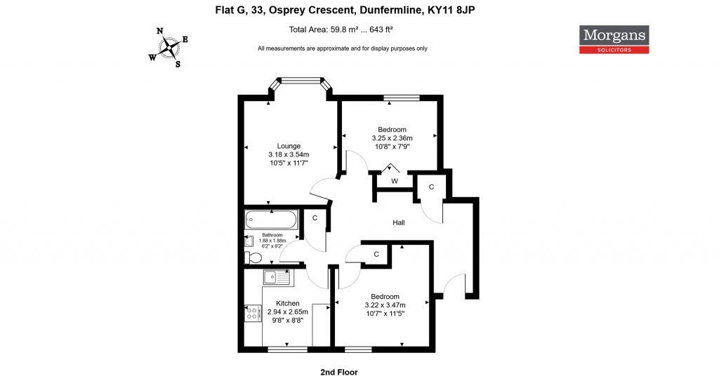 Flat G, 33 Osprey Crescent, Dunfermline, KY11 8JP floorplan